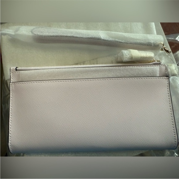 New Kate Spade Madison Double Zip Wristlet. Light Pink. Saffiano Leather